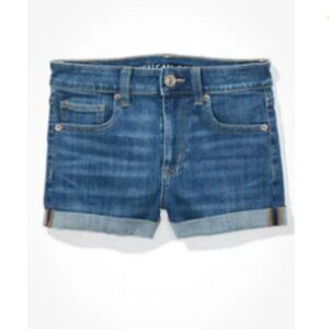 American Eagle Medium Washed Hi-Rise Shortie Size 6 Short